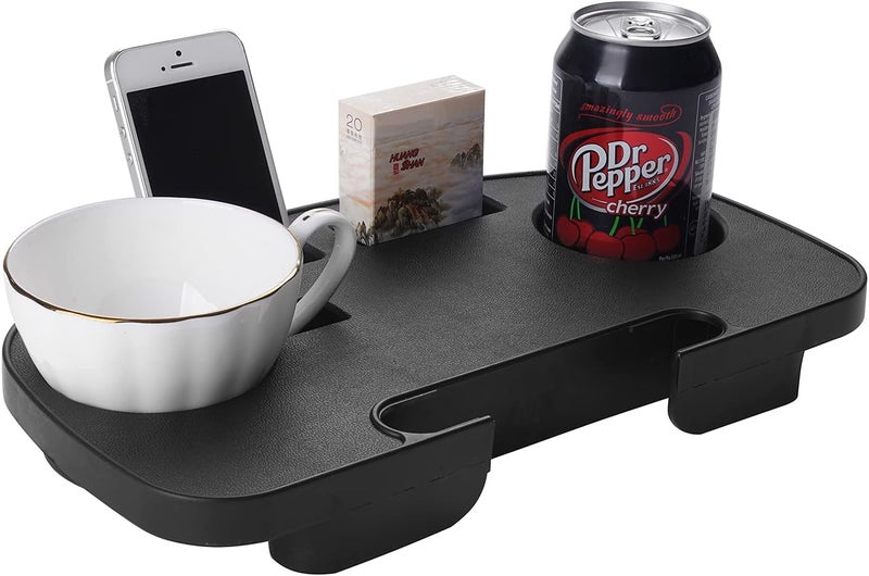 Hanperal 2Pack Zero Gravity Chair Cup Holder for Zero Gravity Chair, Upgraded Version Cup Holder, Universal Clip On Chair Table with Mobile Device Slot and Snack Tray/Black - Image 3